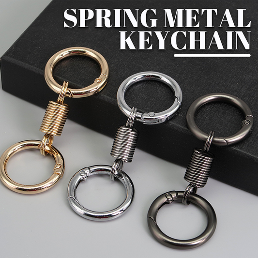 (🔥2024 Last Day Promotion  - 49% off)Nordic Retro Spring Double Ring Keychain