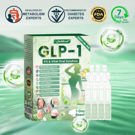 BuildLeaf® GLP-1 8-in-1 𝙁𝙞𝙩 & 𝙑𝙞𝙩𝙖𝙡 Oral Solution – Daily Weight Management, Blood Sugar Balance, Gut Health, Immunity & Vitality Support – Natural Plant-Based Formula, Made in USA, GMP Certified