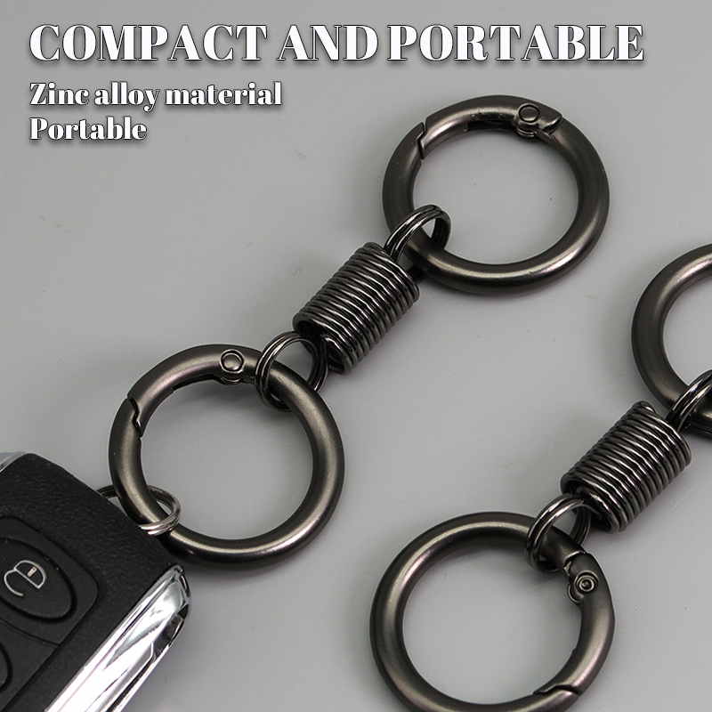 (🔥2024 Last Day Promotion  - 49% off)Nordic Retro Spring Double Ring Keychain