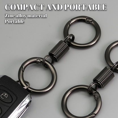 (🔥2024 Last Day Promotion  - 49% off)Nordic Retro Spring Double Ring Keychain