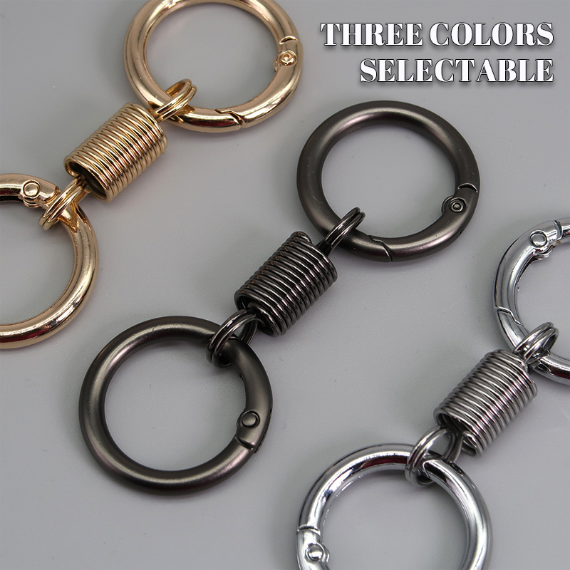 (🔥2024 Last Day Promotion  - 49% off)Nordic Retro Spring Double Ring Keychain
