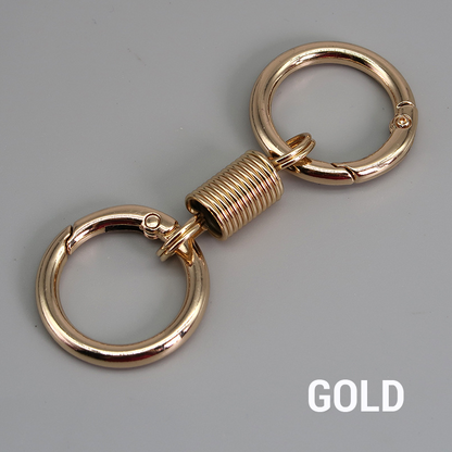 (🔥2024 Last Day Promotion  - 49% off)Nordic Retro Spring Double Ring Keychain