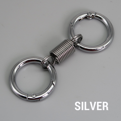 (🔥2024 Last Day Promotion  - 49% off)Nordic Retro Spring Double Ring Keychain